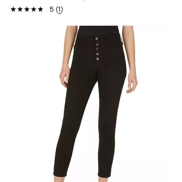 Numero Verona Ankle Skinny Jeans black  Juniors' Stretchy Exposed-Buttons NEW - Picture 8 of 10